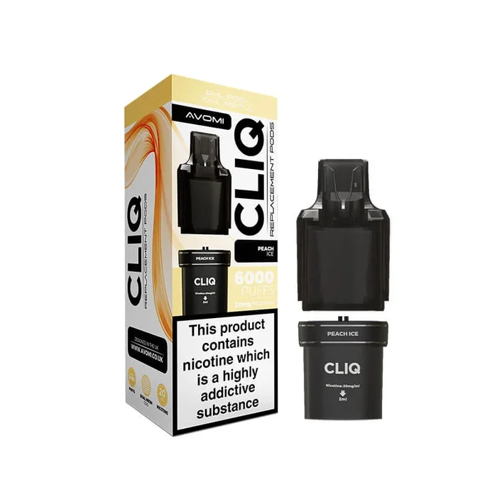 Avomi CLIQ Prefilled Vape Pod + Refill – Peach Ice