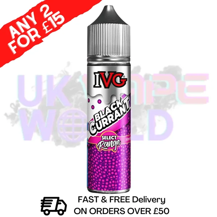 Black Currant IVG Shortfill Juice 50ML Eliquid – SELECT RANGE