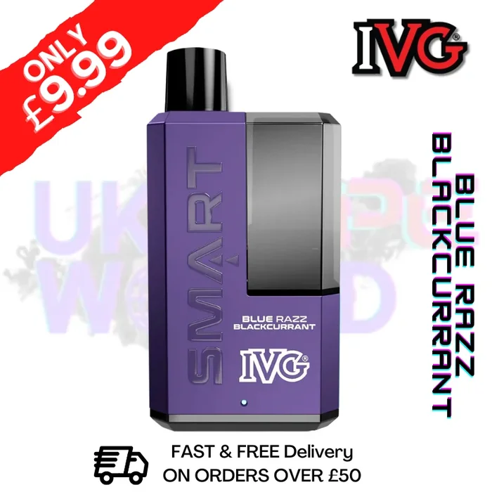 Blue Razz Blackcurrant IVG 5500 Smart Disposable Kit – ONLY £9.99