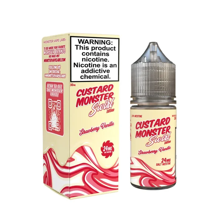 Custard Monster Swirl Edition Salt – Strawberry Vanilla 30ml