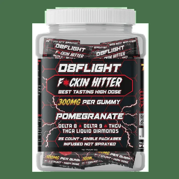 D8 Flight F*ckin Hitter Gummies Jar 300mg 25ct (SINGLE) [DROPSHIP]