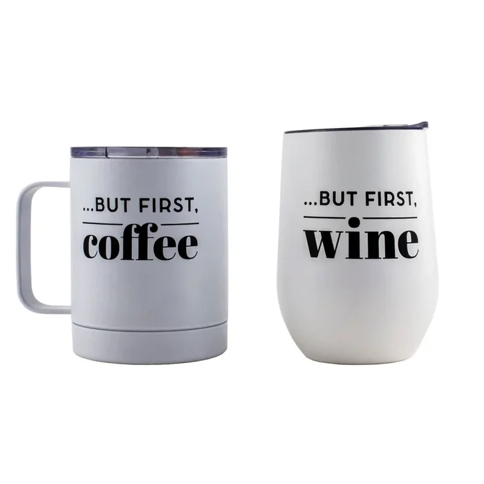 Double Wall Vacuum Insulated Wine/Coffee Set – 14 ounce