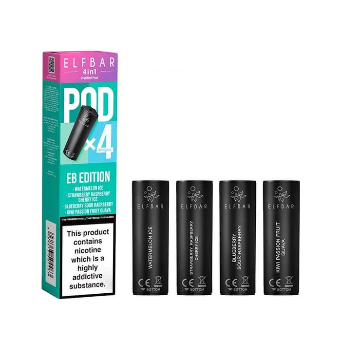 Elf Bar 4in1 EB Edition Prefilled Vape Pods – 20mg