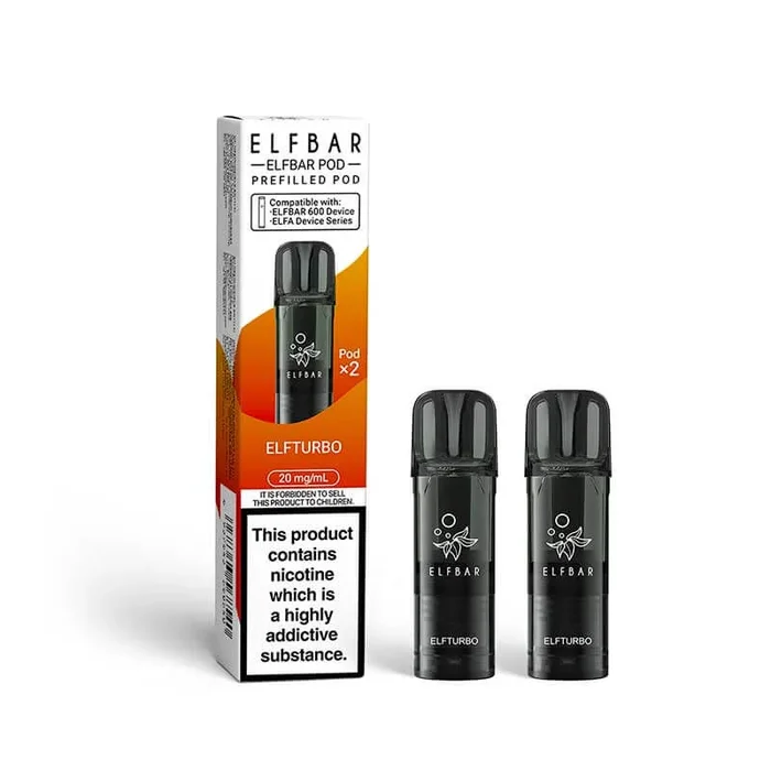 Elf Bar 600 Elfturbo Prefilled Vape Pods 20mg – 2PK