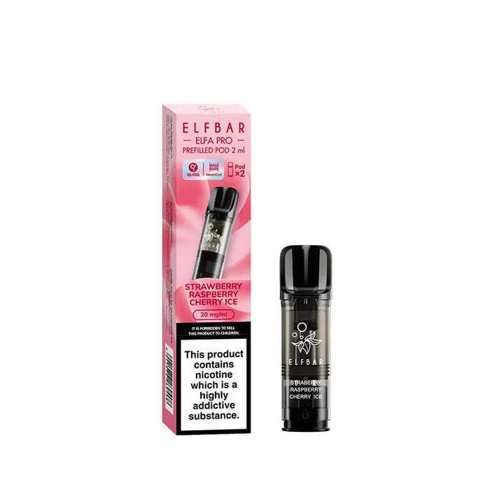 Elf Bar Elfa Pro Strawberry Raspberry Cherry Ice Prefilled Pod 20mg – 2 Pack