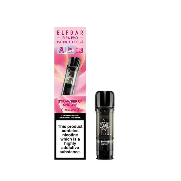 Elf Bar Elfa Pro Strawberry Snoow Prefilled Pod 20mg – 2 Pack