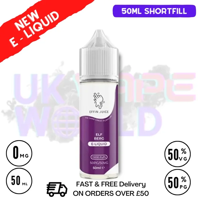 ELF Berg EFFIN Juice 50ML Shortfill Eliquid – ONLY £4.00