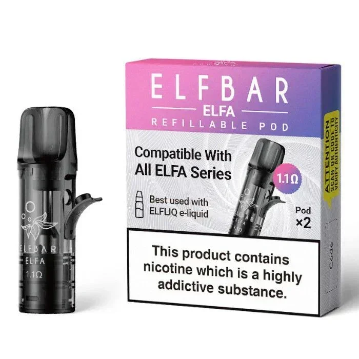 ELFBAR Elfa Refillable Pod 2pkRefillable Vape Pods