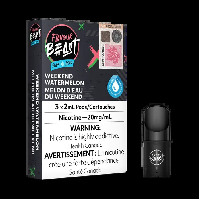 Flavour Beast Flow Pods – Weekend Watermelon Iced (Compatible With STLTH)