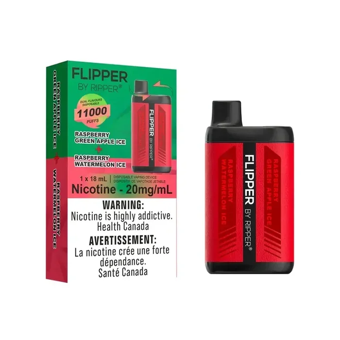 FLIPPER – RASPBERRY GREEN APPLE ICE + RASPBERRY WATERMELON ICE