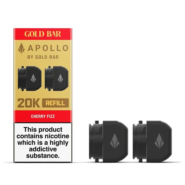 Gold Bar Apollo Cherry Fizz Prefilled Vape Pods 20mg – 2 Pods