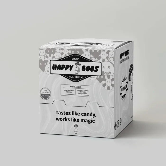Happy Bobs Magic Mushroom Microdose Gummies 1000mg 2ct (30/Pack) [DROPSHIP]