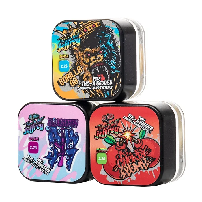 Hixotic Trap’d Out Jeffrey Pure THC-A Badder Dabs 2.2g (8/Pack) [DROPSHIP]