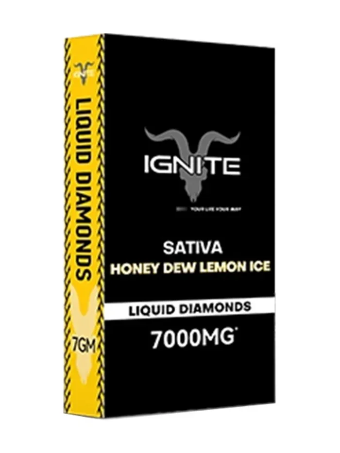 HoneyDewLemonIceIgniteLiquidDiamondsDisposable7000mg Honey Dew Lemon Ice Ignite Liquid Diamonds Disposable 7mg