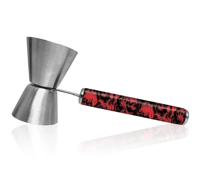 Jigger with Printed Handle Design – Red Evil – .75oz x 1.25oz