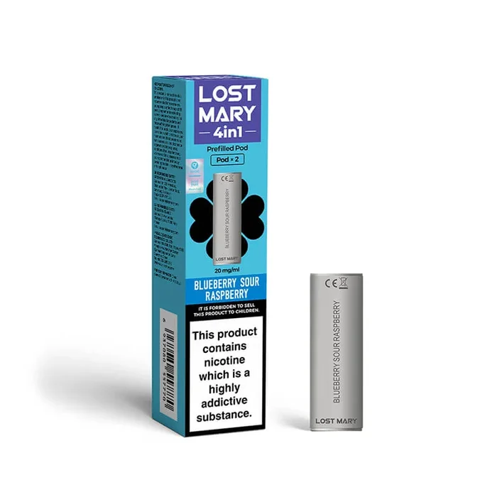 Lost Mary 4in1 Blueberry Sour Raspberry Prefilled Vape Pods 20mg – 2 Pods
