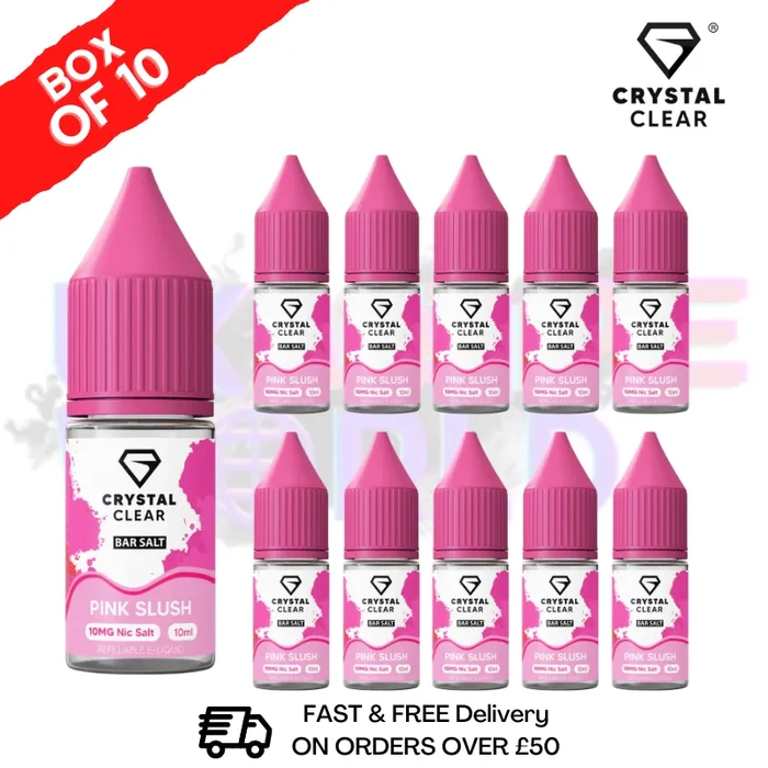 Pink Slush Crystal Clear Nic Salt Box Of 10 – Only £17.99