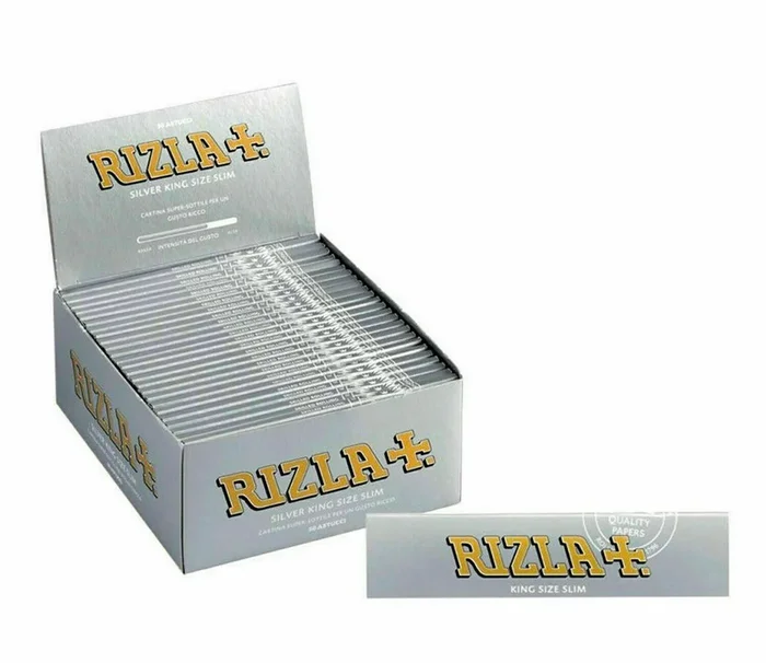 Rizla Silver King Size Slim Rolling Papers 50 Booklets