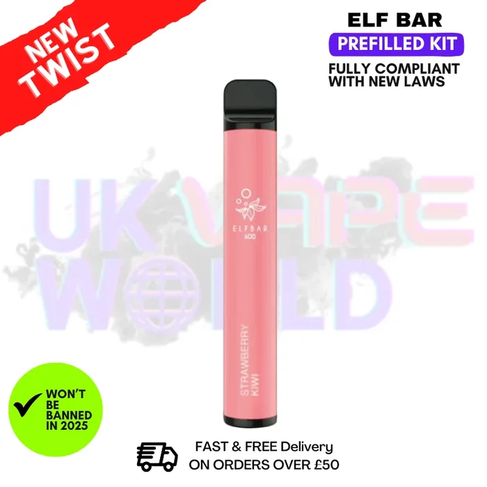 Strawberry Kiwi Elf Bar EB600 Prefilled Pod Kit