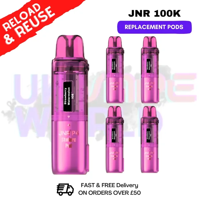 Strawberry Watermelon ICE JNR 100k Sterllarc Replacement Pods Box Of 5