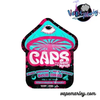 WATERMELON WONDER (SOUR RINGS) CAPS – MAGIC SHROOMS + HMEP EXTRACT (THC-A + D9 + THC-P) 5000mg